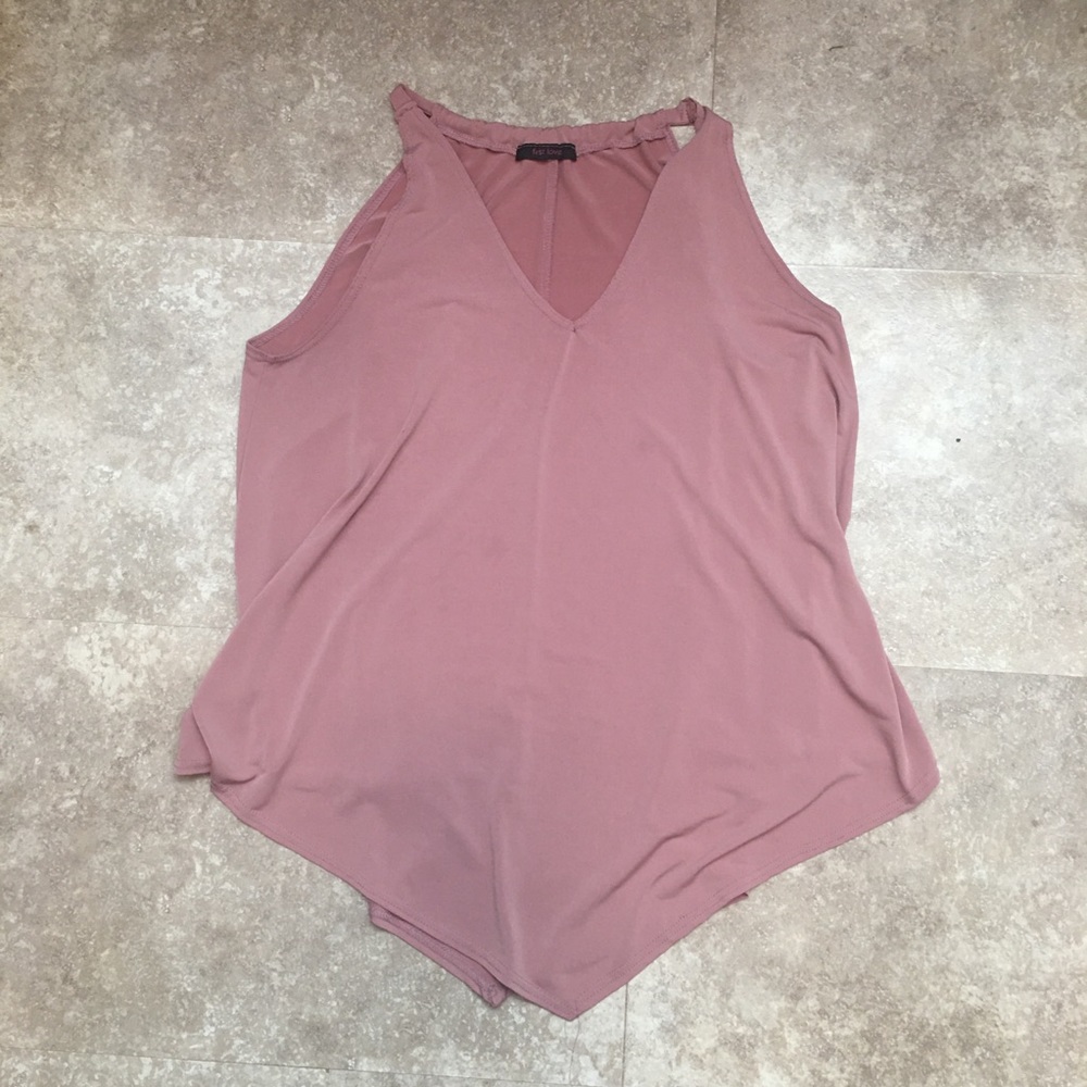 Pink Flowy Halter Tank